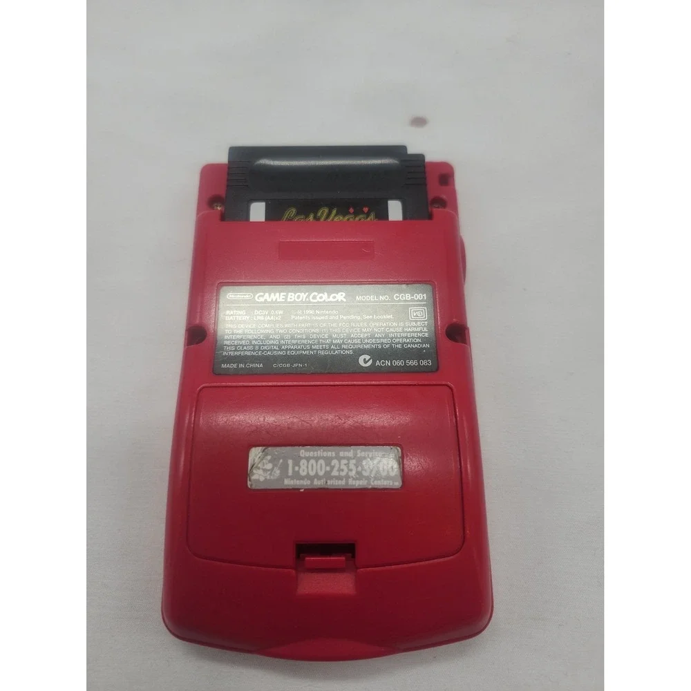 Nintendo GameBoy Color GBC Berry Red System CGB-001 Tested With A Game